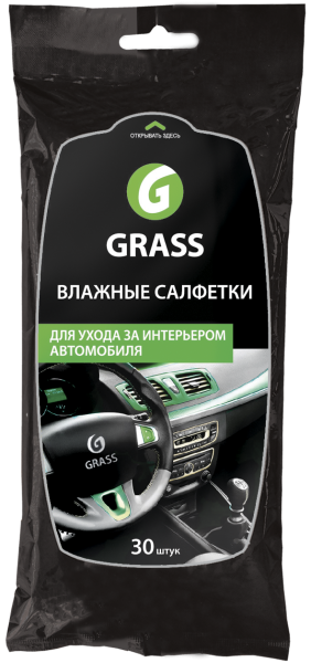 GRASS / IT-0311 Влажные салфетки для ухода за интерьером автомобиля (16)